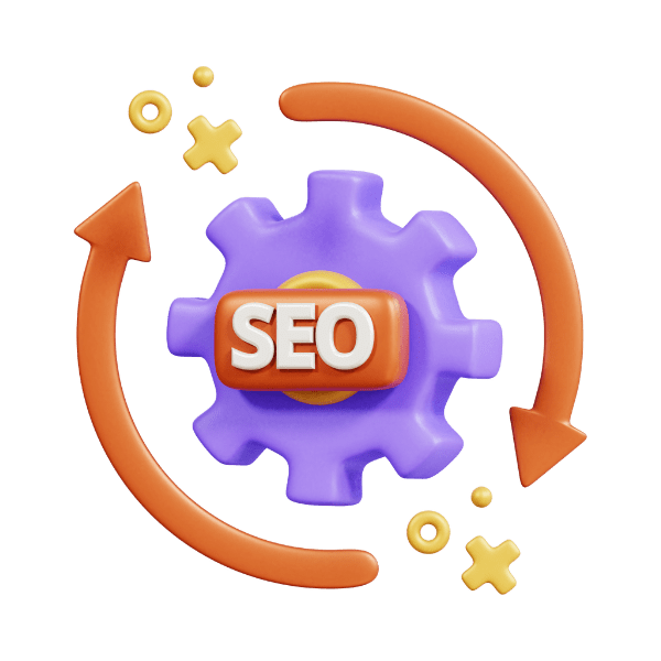 SEO strategy with spinning gears